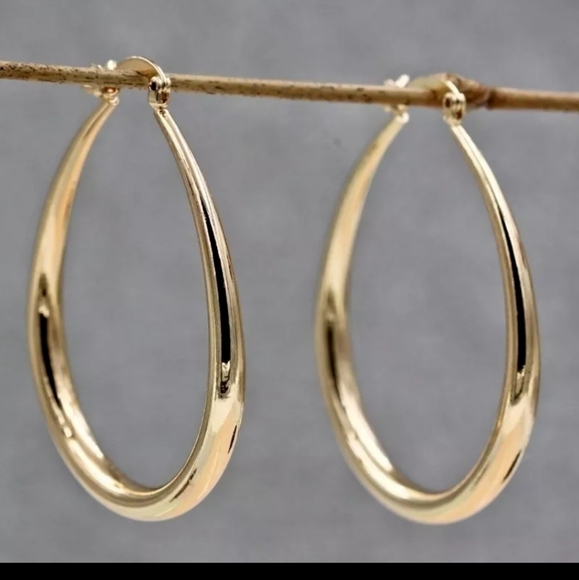 Gold Hoop Earrings - Picture 3 of 5